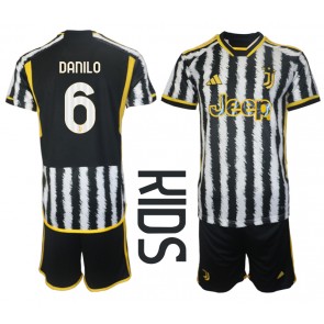 Juventus Danilo Luiz #6 Koszulka Podstawowych Dziecięca 2023-24 Krótki Rękaw (+ Krótkie spodenki)
